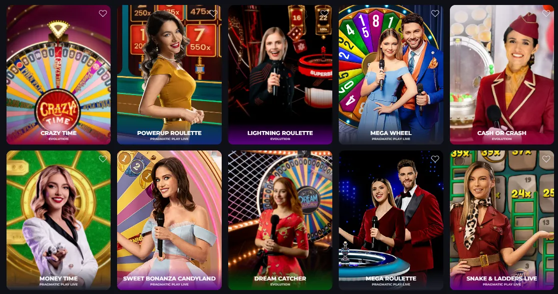 xtraspin casino live game shows